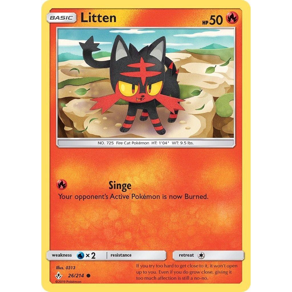 Image for Litten (26) (26/214) (SM10) - Pokemon