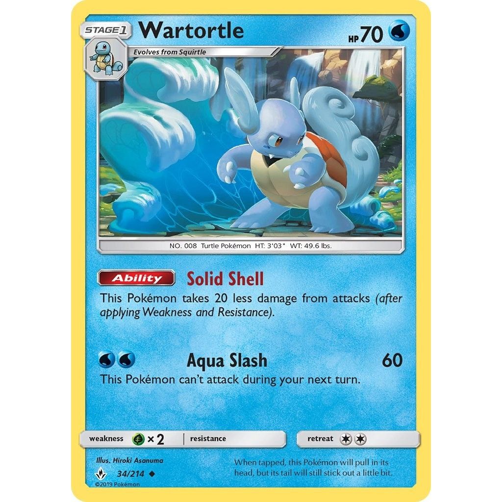 Image for Wartortle (34/214) (SM10) - Pokemon