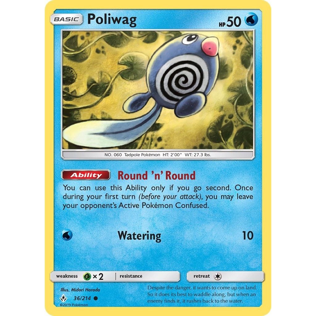 Image for Poliwag (36) (36/214) (SM10) - Pokemon