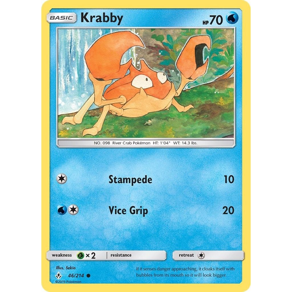 Image for Krabby (46/214) (SM10) - Pokemon