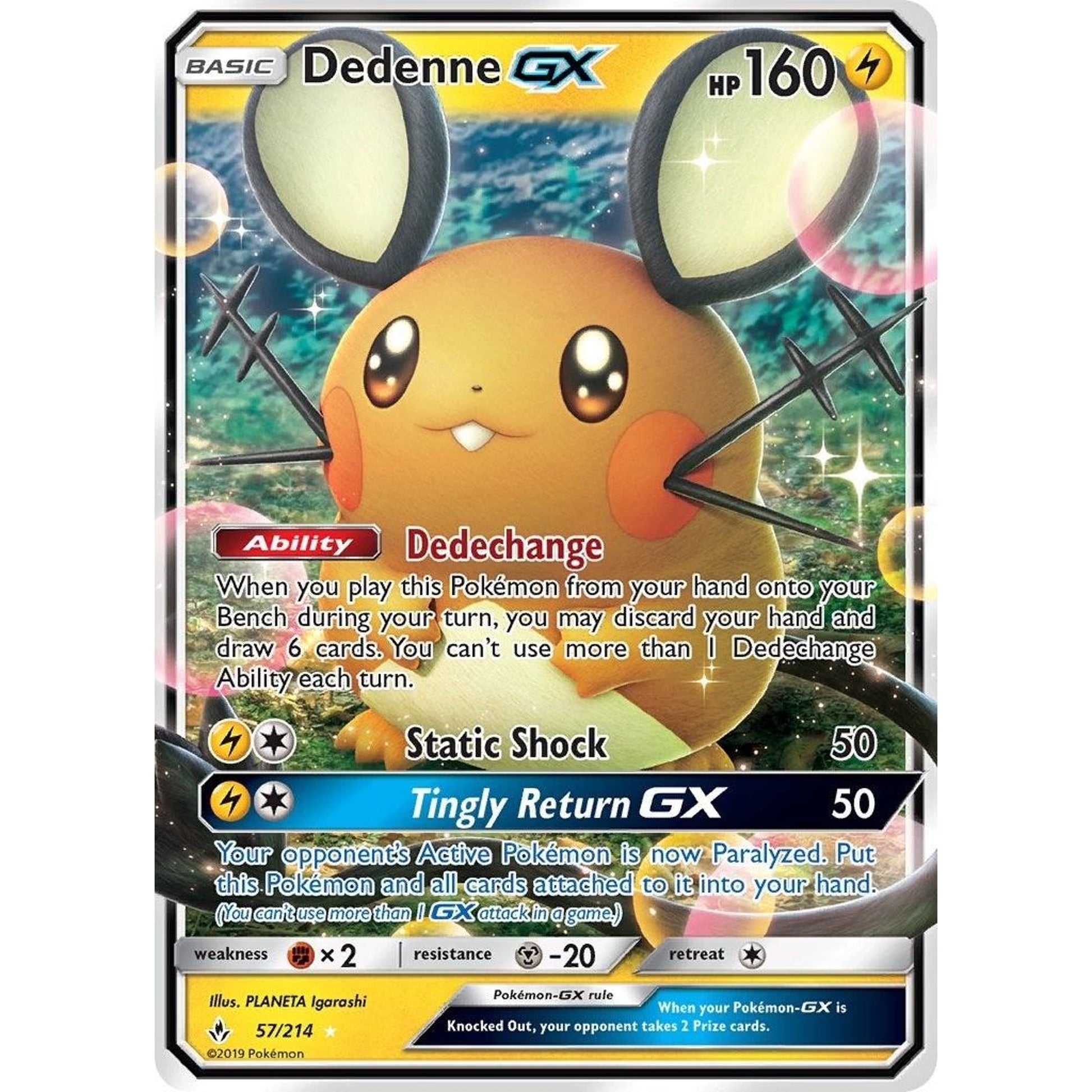 Image for Dedenne GX (57/214) (SM10) - Pokemon