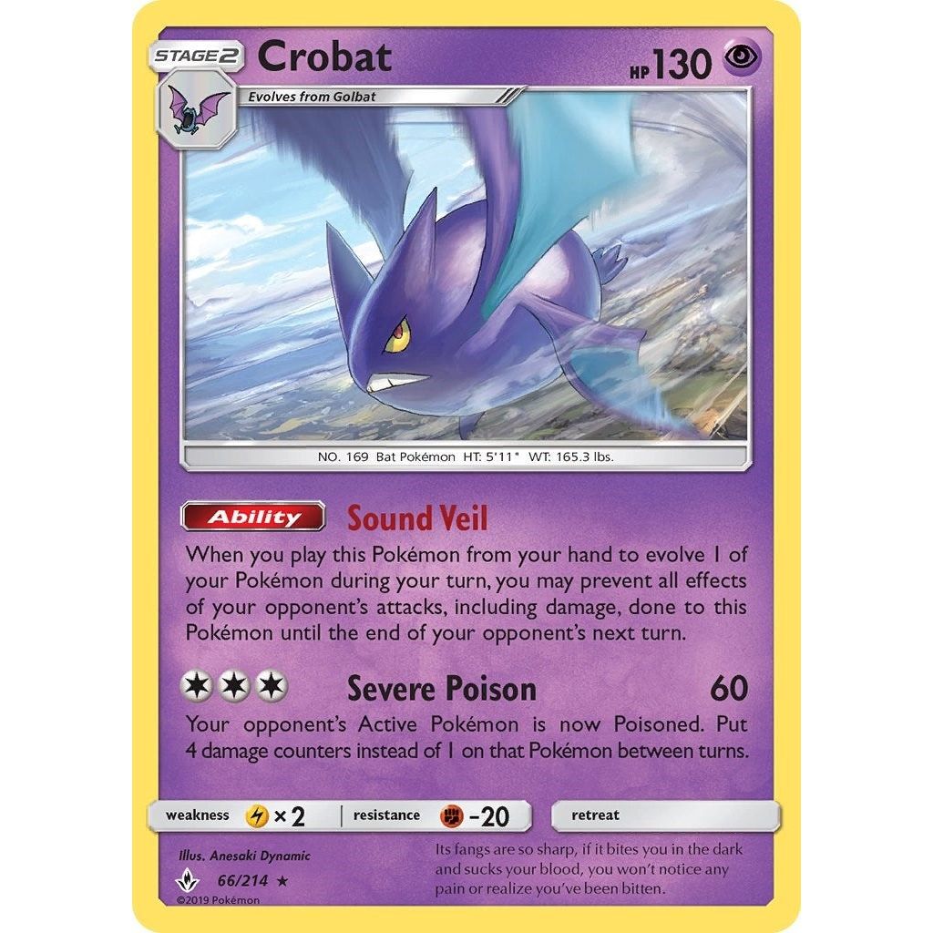 Image for Crobat (66/214) (SM10) - Pokemon