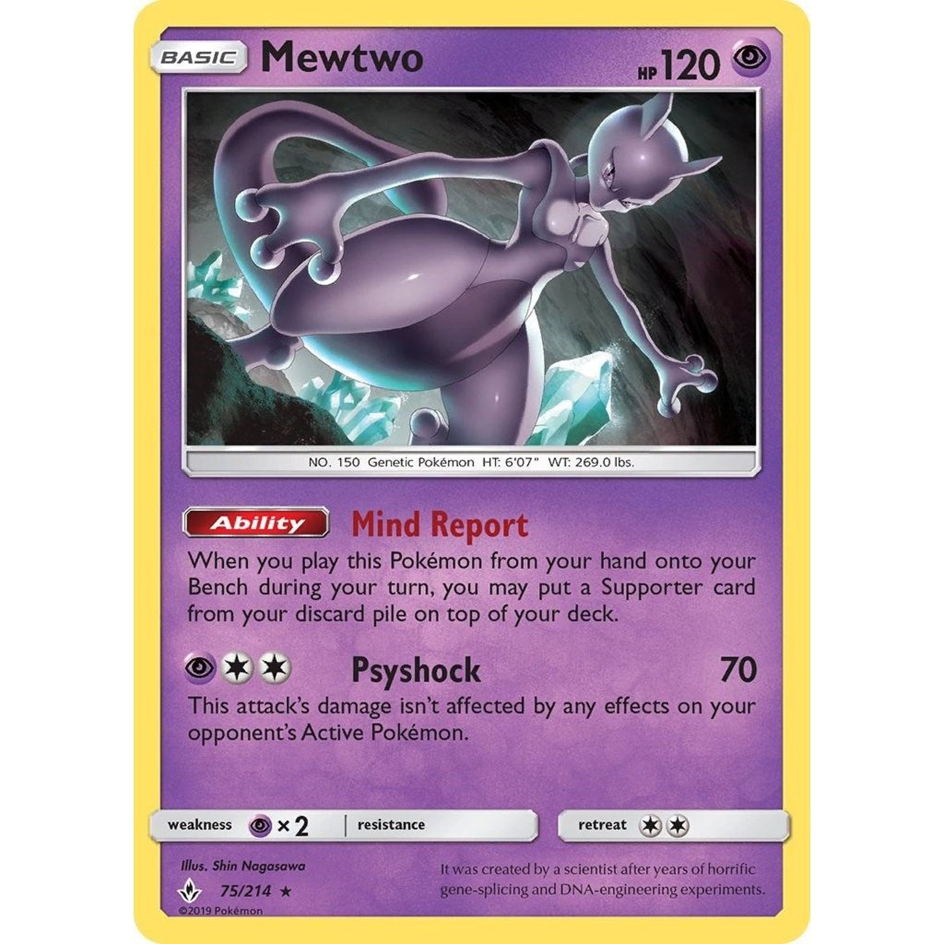 Image for Mewtwo (75/214) (SM10) - Pokemon