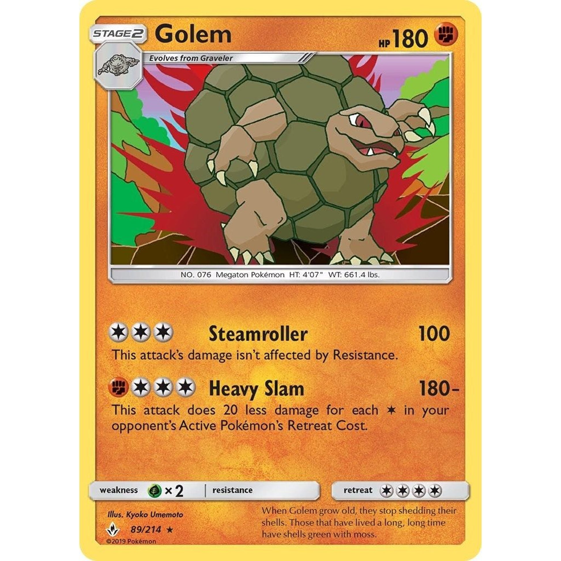 Image for Golem (89/214) (SM10) - Pokemon