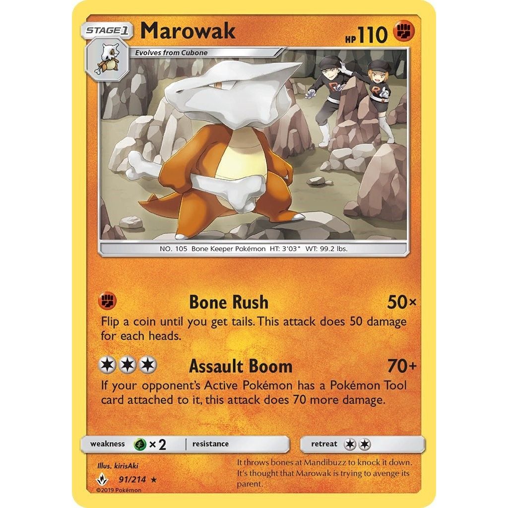 Image for Marowak (91/214) (SM10) - Pokemon