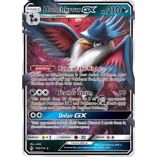 Image for Honchkrow GX (109/214) (SM10) - Pokemon
