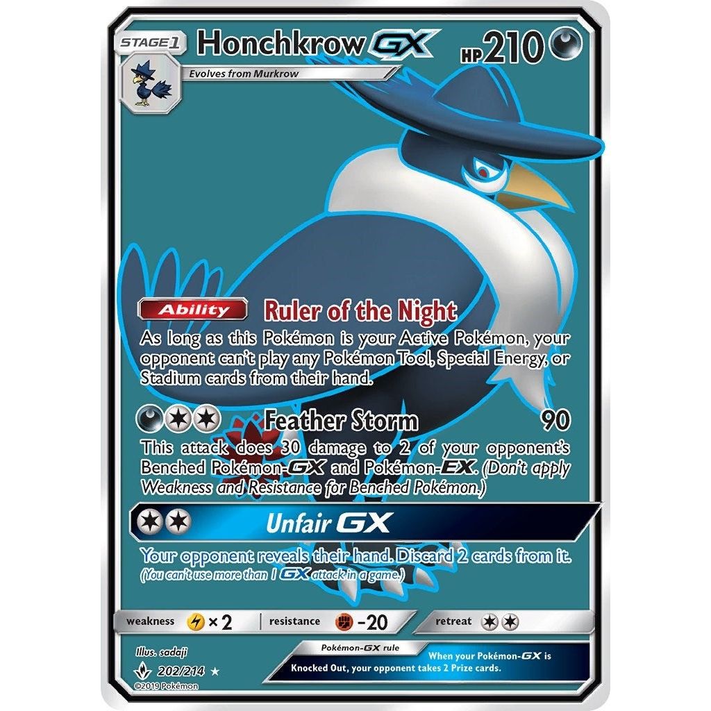 Image for Honchkrow GX (Full Art) (202/214) (SM10) - Pokemon