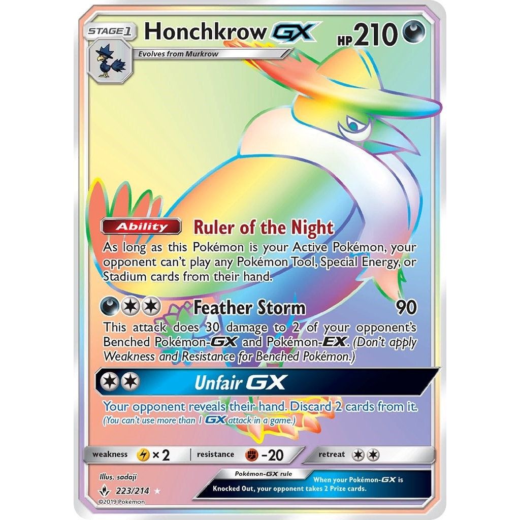 Image for Honchkrow GX (Secret) (223/214) (SM10) - Pokemon