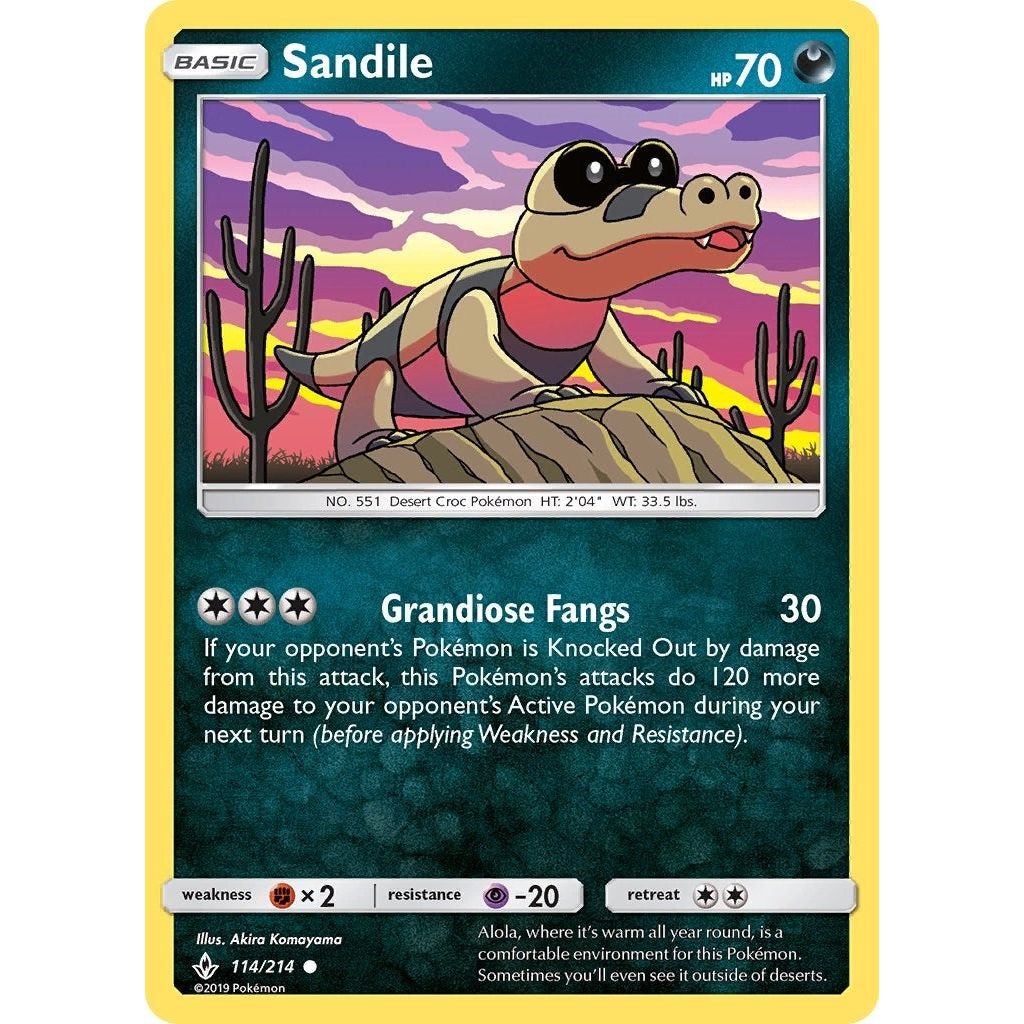 Image for Sandile (114) (114/214) (SM10) - Pokemon