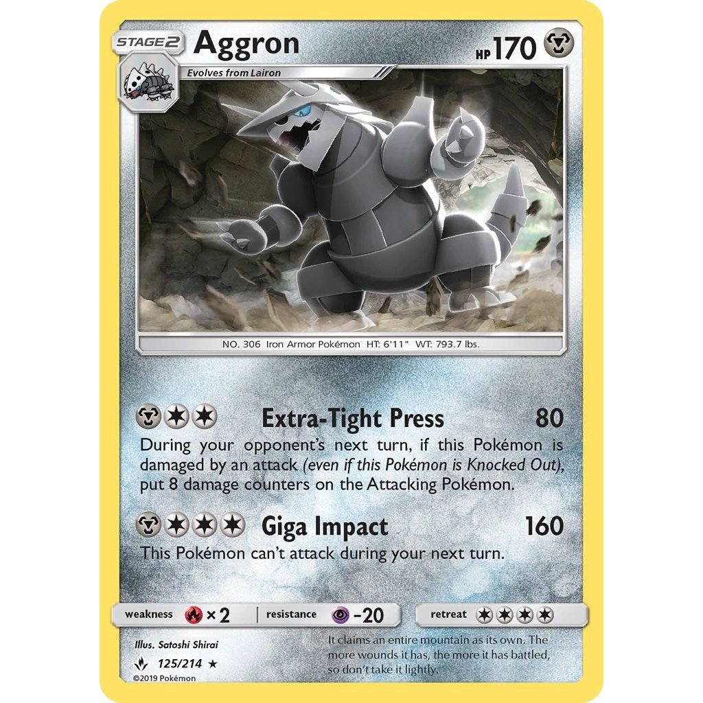 Image for Aggron (125/214) (SM10) - Pokemon