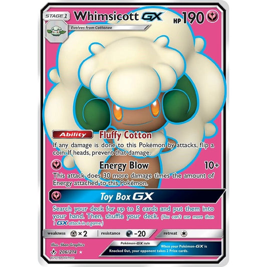 Image for Whimsicott GX (Full Art) (206/214) (SM10) - Pokemon