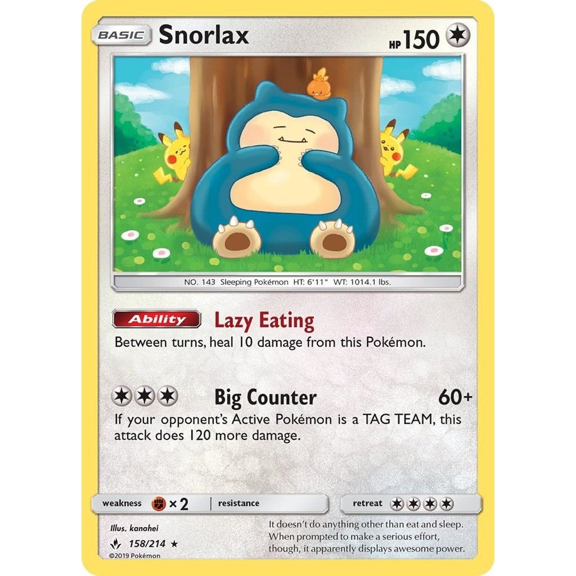 Image for Snorlax (158/214) (SM10) - Pokemon