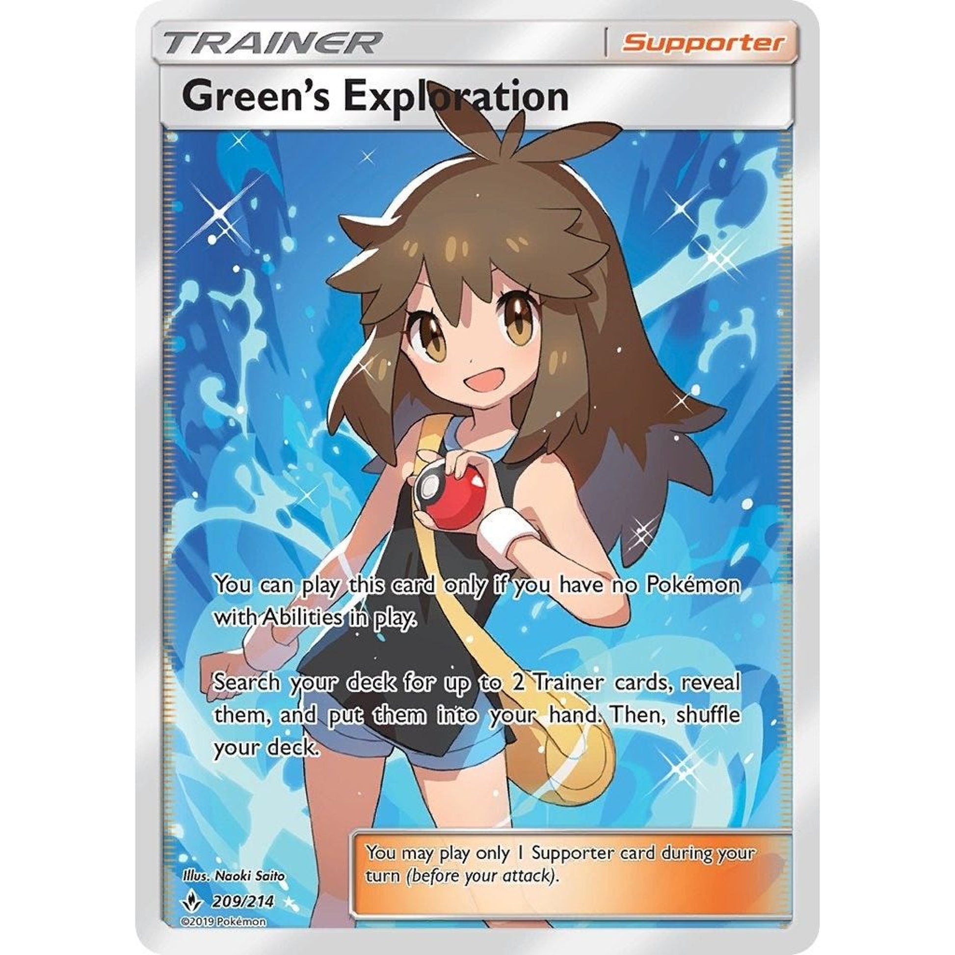 Image for Green's Exploration (Full Art) (209/214) (SM10) - Pokemon