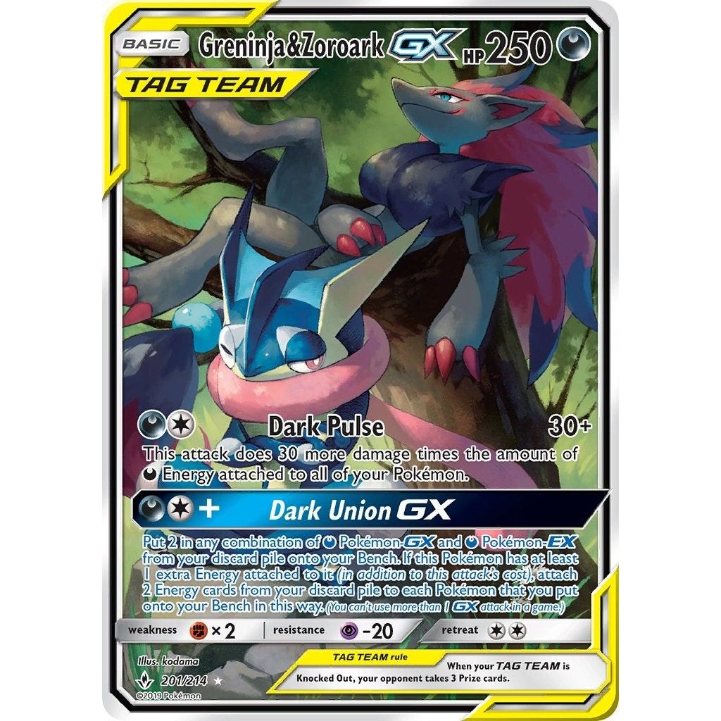 Image for Greninja & Zoroark GX (201) (Alternate Full Art) (201/214) (SM10) - Pokemon