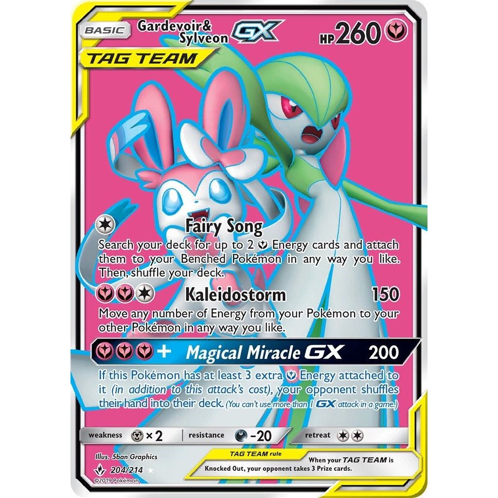 Image for Gardevoir & Sylveon GX (204) (Full Art) (204/214) (SM10) - Pokemon