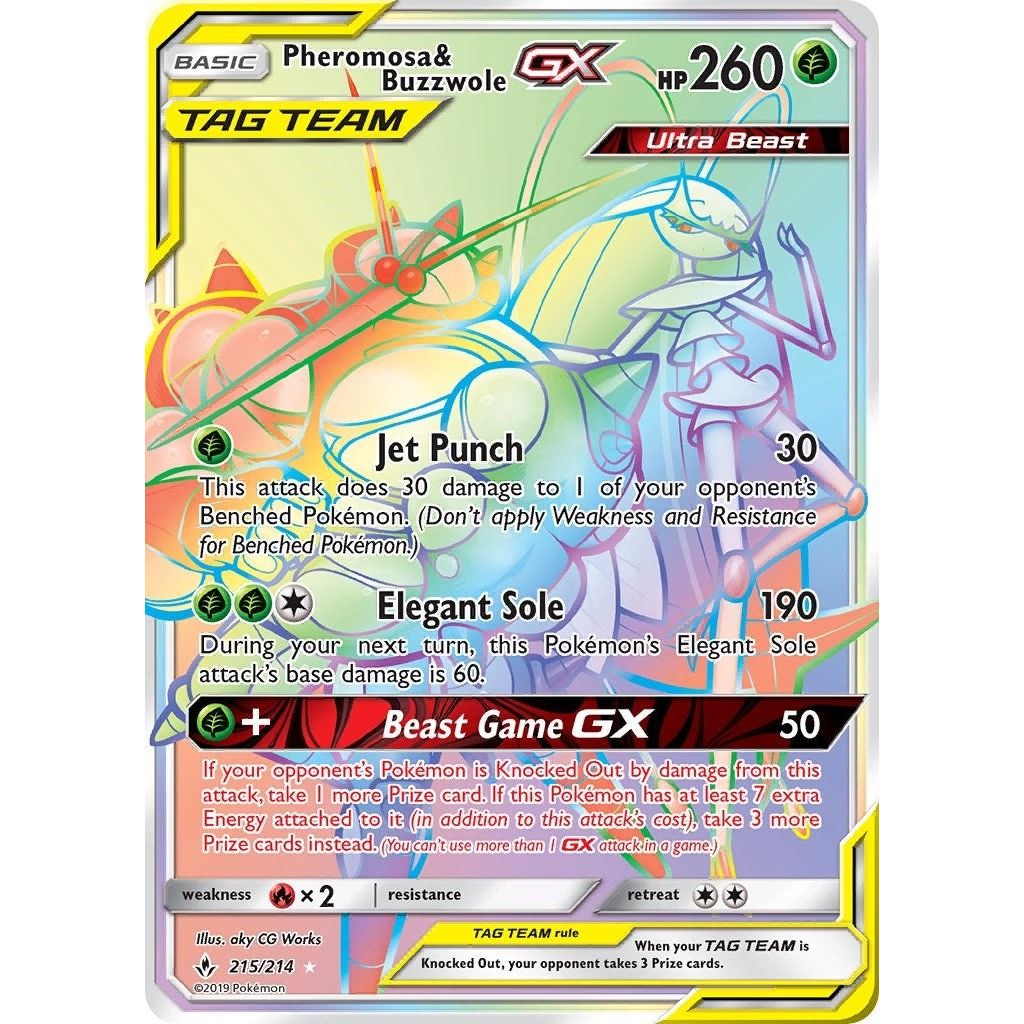 Image for Pheromosa & Buzzwole GX (Secret) (215/214) (SM10) - Pokemon