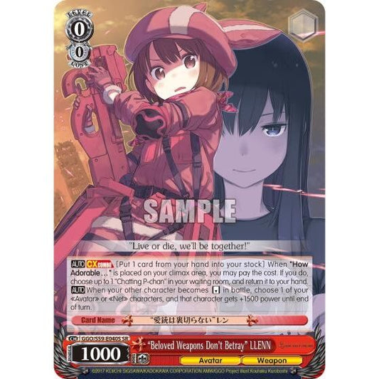 Image for "Beloved Weapons Don't Betray" LLENN (SR) (GGO/S59-E040S SR) (GGO/S59) - Weiss Schwarz