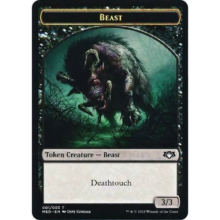 Image for Beast Token (1) (MED3) - Magic: The Gathering