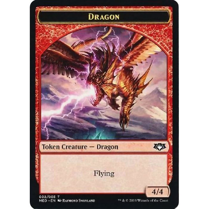 Image for Dragon Token (2) (MED3) - Magic: The Gathering