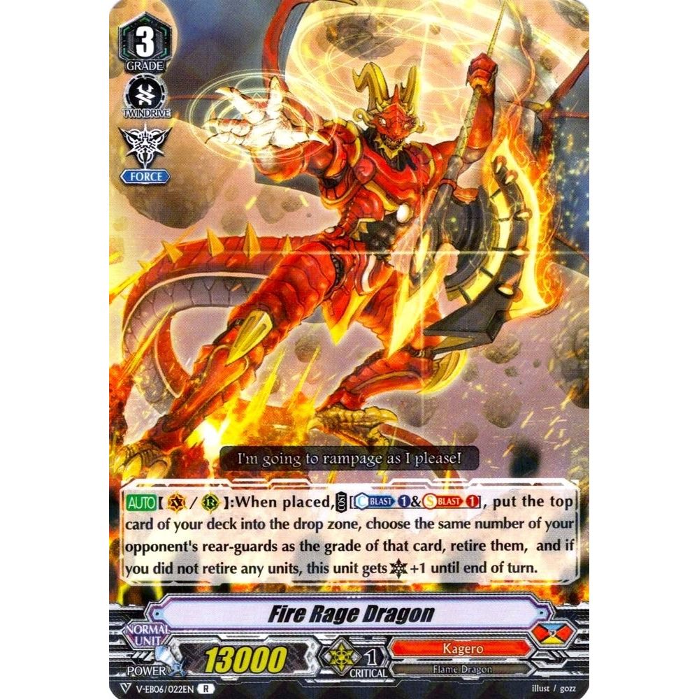 Image for Fire Rage Dragon (V-EB06/022EN) (V-EB06) - Cardfight Vanguard