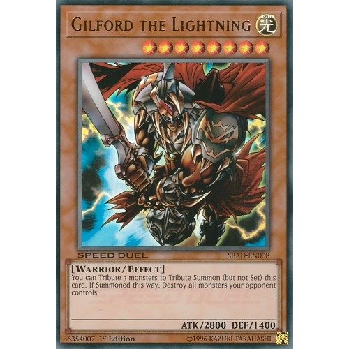 Image for Gilford the Lightning (SBAD-EN008) (SBAD) - YuGiOh