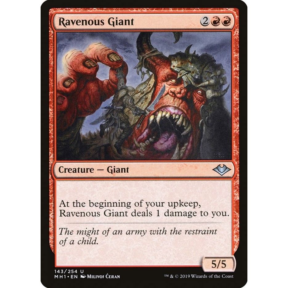 Image for Ravenous Giant (143) (MH1) - Magic: The Gathering