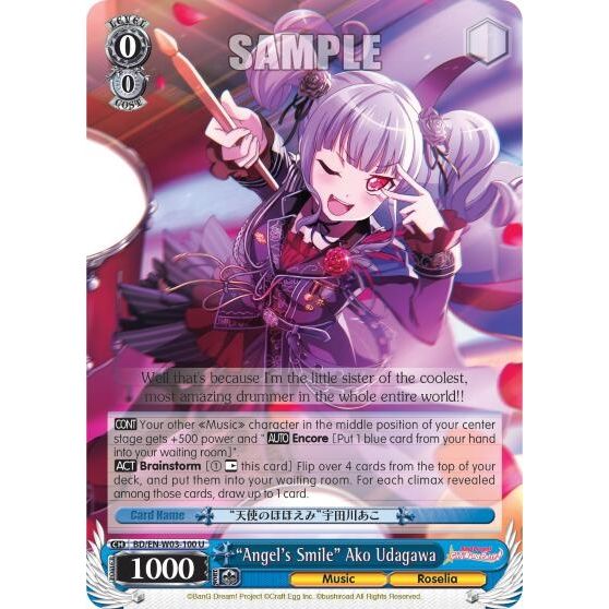 Image for "Angel's Smile" Ako Udagawa (BD/EN-W03-100 U) (BD/EN-W03) - Weiss Schwarz