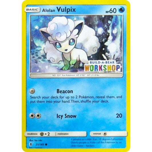 Image for Alolan Vulpix - 21/145 (Build-A-Bear Workshop Exclusive) (021/145) (MCAP) - Pokemon