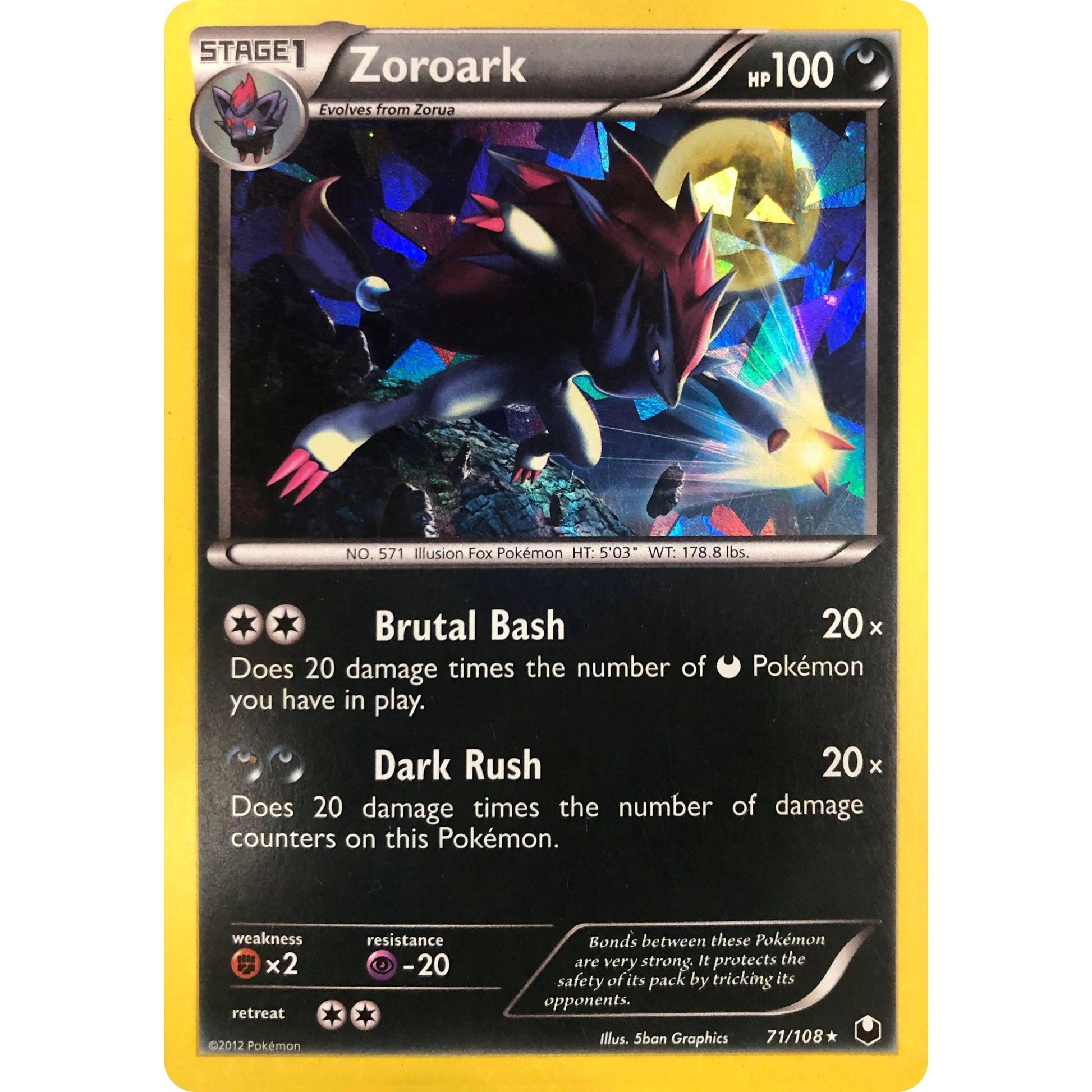 Image for Zoroark - 71/108 (Cracked Ice Holo) (071/108) (PR) - Pokemon