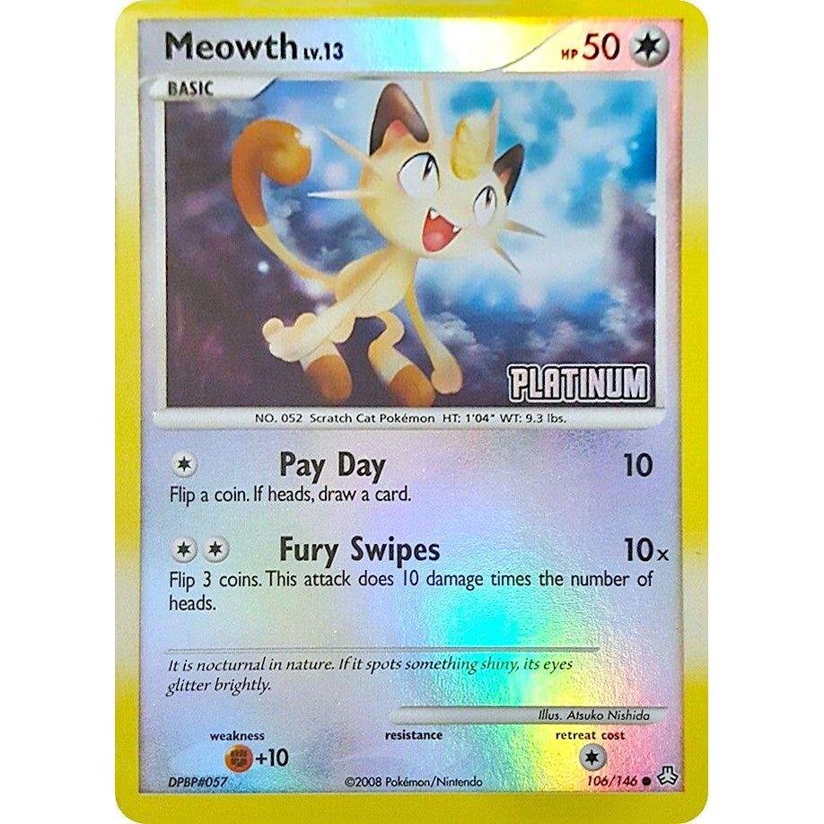 Image for Meowth - 106/146 [Platinum] (106/146) (BKP) - Pokemon