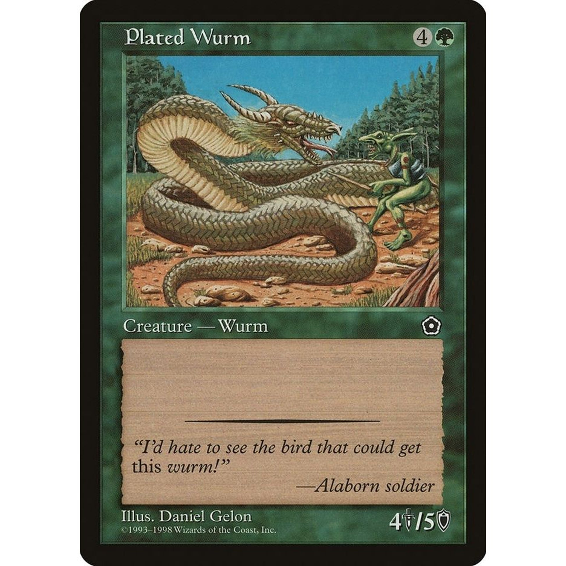 Image for Plated Wurm (P02) - Magic: The Gathering