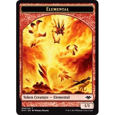 Image for Elemental (008) // Golem Double-Sided Token (8 // 18) (MH1) - Magic: The Gathering