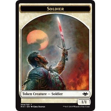 Image for Soldier // Spider Double-Sided Token (4 // 14) (MH1) - Magic: The Gathering
