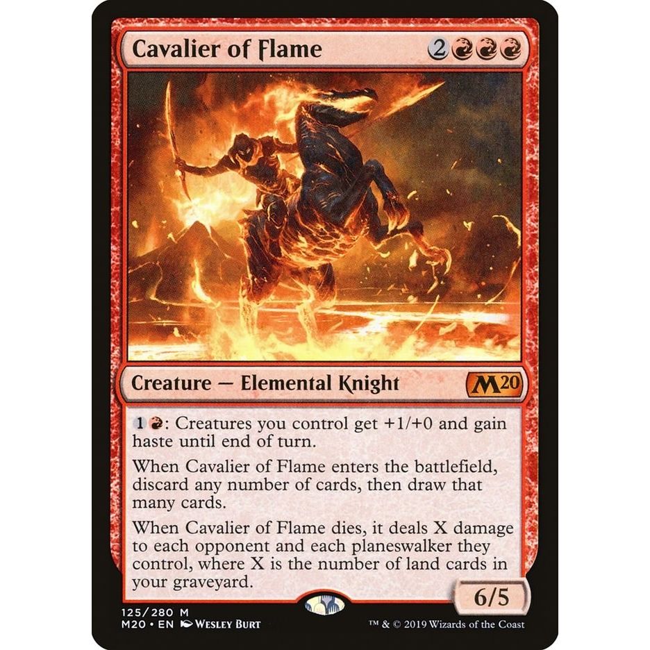 Image for Cavalier of Flame (125) (M20) - Magic: The Gathering