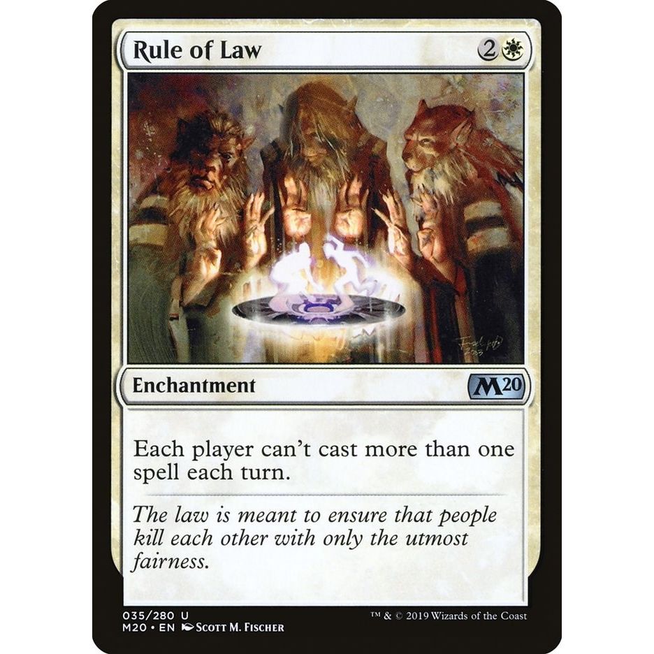 Image for Rule of Law (35) (M20) - Magic: The Gathering
