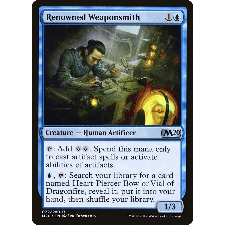 Image for Renowned Weaponsmith (72) (M20) - Magic: The Gathering