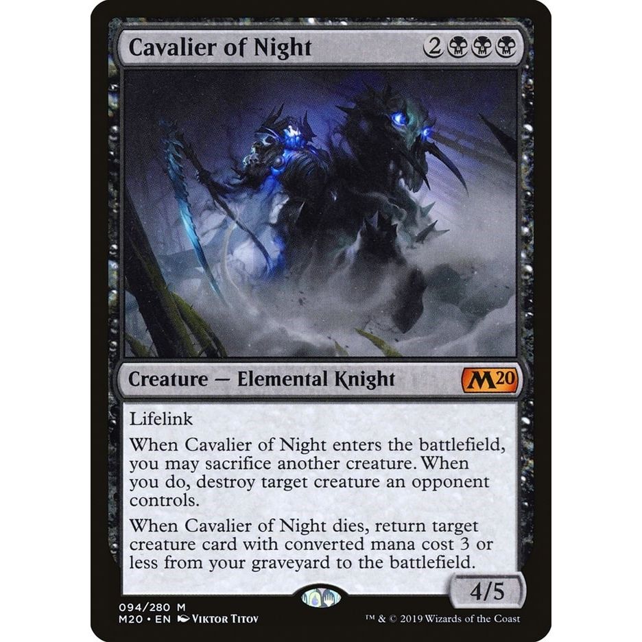 Image for Cavalier of Night (94) (M20) - Magic: The Gathering