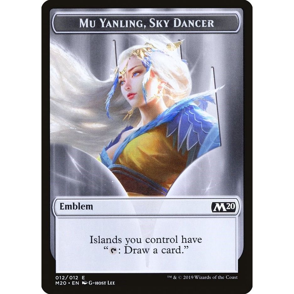 Image for Emblem - Mu Yanling, Sky Dancer (12) (M20) - Magic: The Gathering