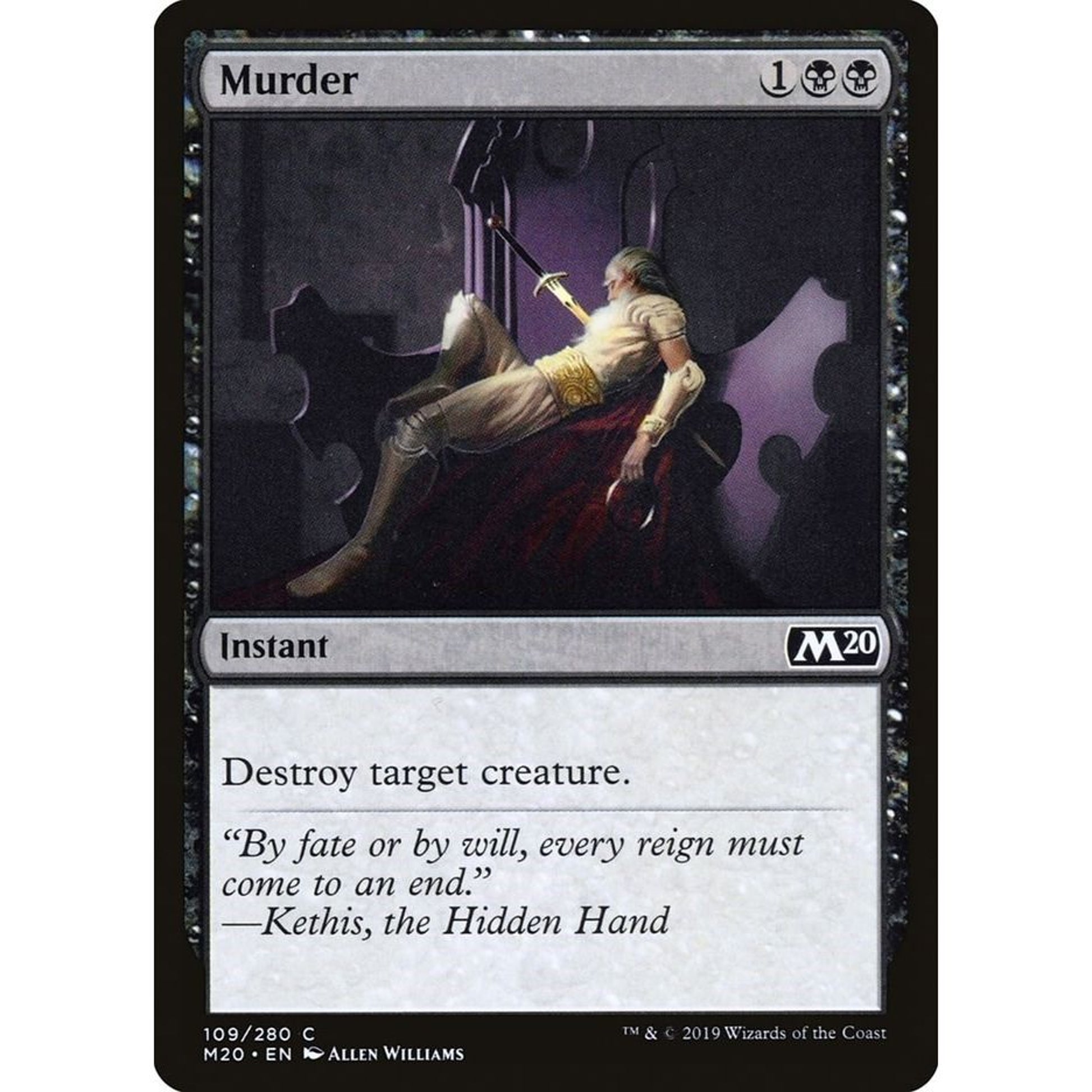 Image for Murder (109) (M20) - Magic: The Gathering