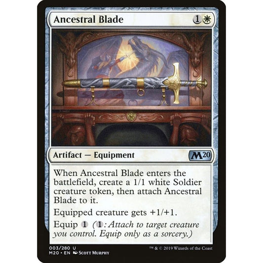 Image for Ancestral Blade (3) (M20) - Magic: The Gathering