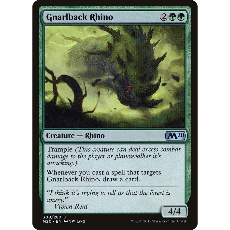 Image for Gnarlback Rhino (300) (M20) - Magic: The Gathering