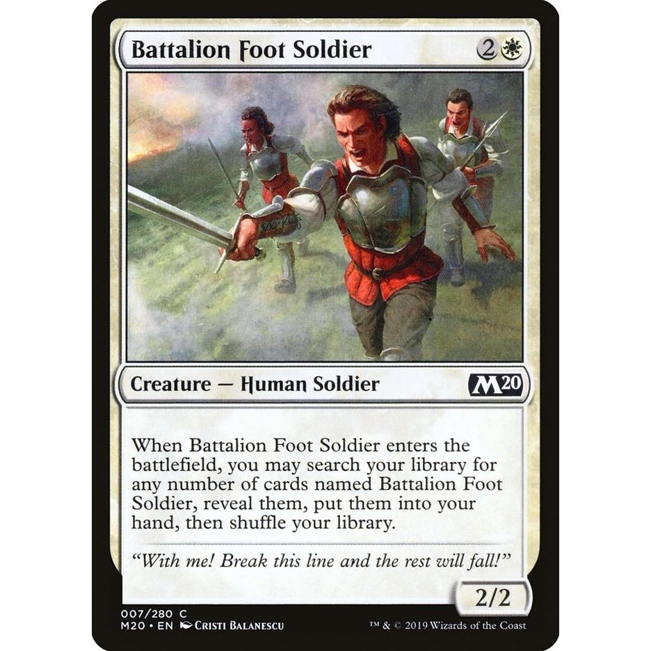 Image for Battalion Foot Soldier (7) (M20) - Magic: The Gathering