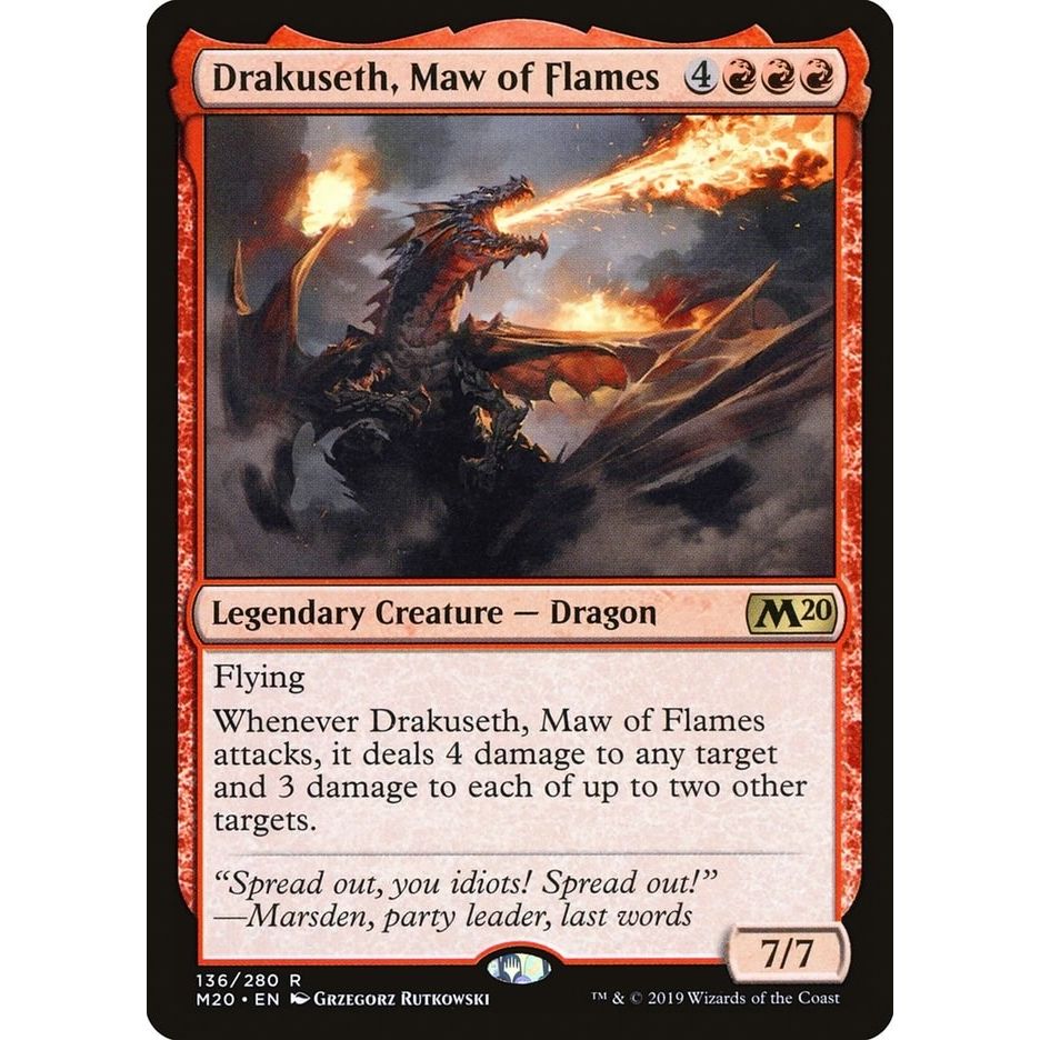 Image for Drakuseth, Maw of Flames (136) (M20) - Magic: The Gathering
