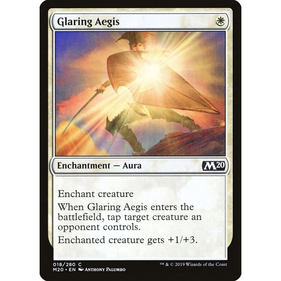 Image for Glaring Aegis (18) (M20) - Magic: The Gathering