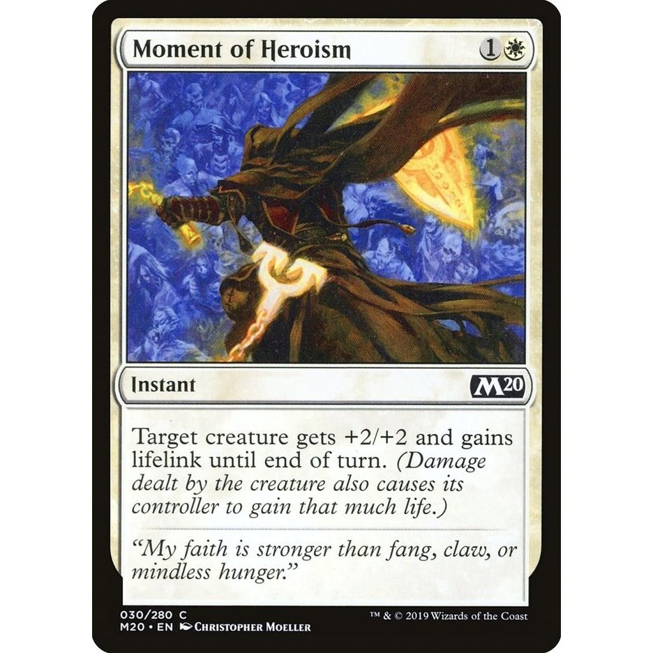 Image for Moment of Heroism (30) (M20) - Magic: The Gathering