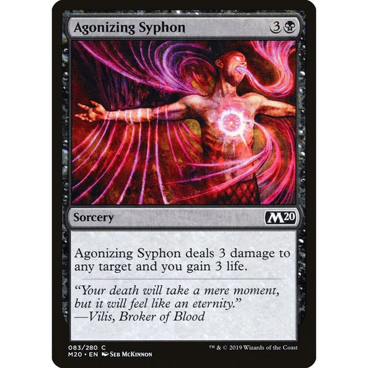 Image for Agonizing Syphon (83) (M20) - Magic: The Gathering