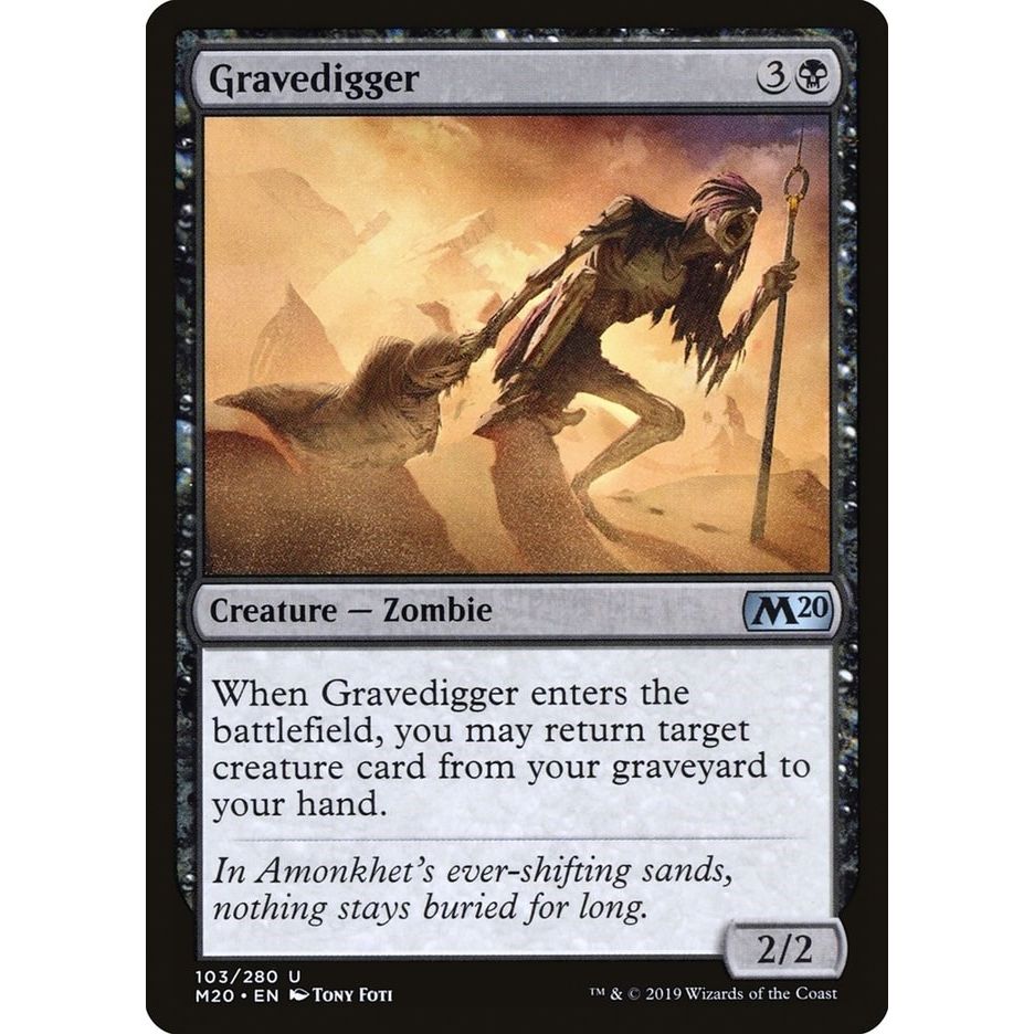 Image for Gravedigger (103) (M20) - Magic: The Gathering