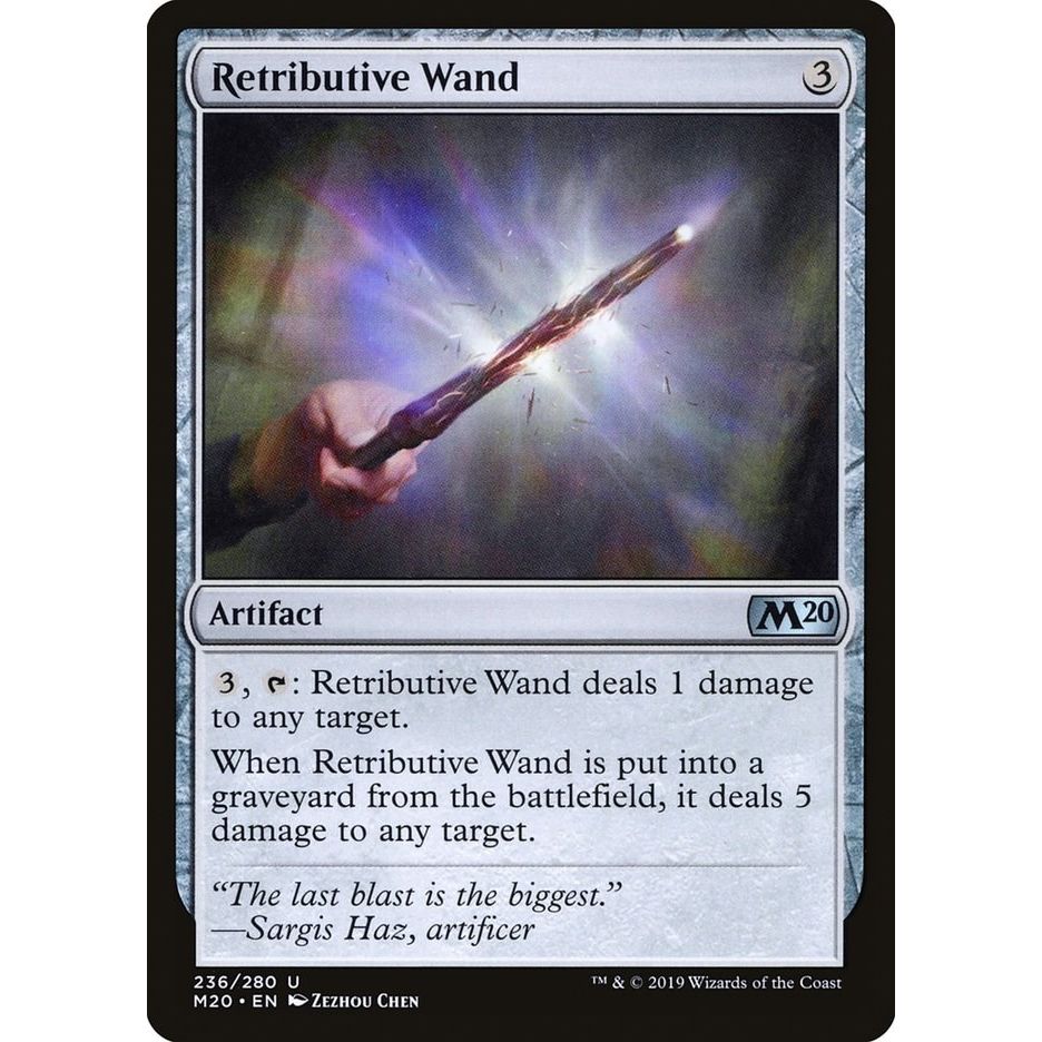 Image for Retributive Wand (236) (M20) - Magic: The Gathering