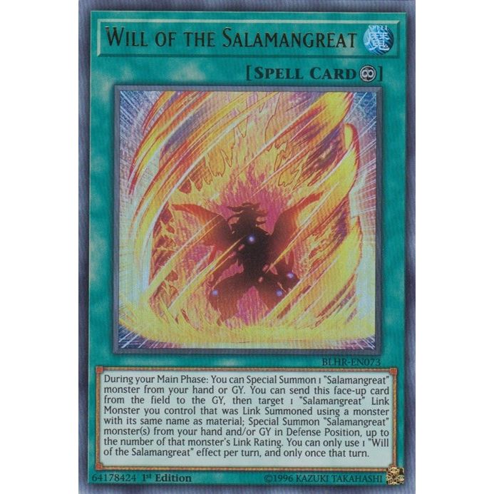 Image for Will of the Salamangreat (BLHR-EN073) (BLHR) - YuGiOh