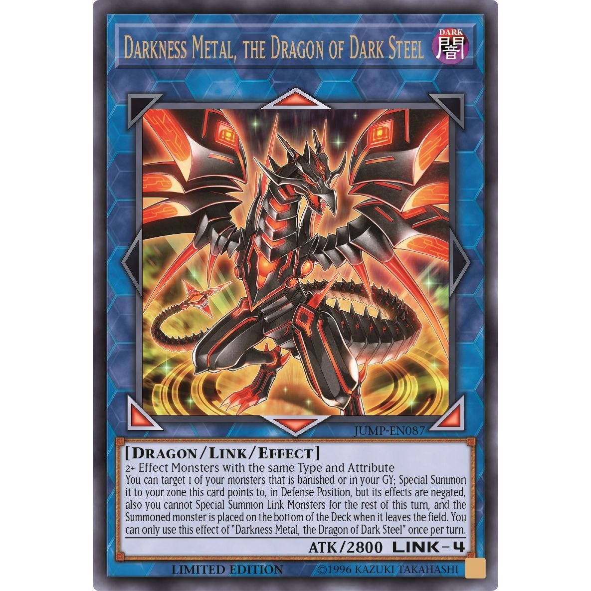 Image for Darkness Metal, the Dragon of Dark Steel (JUMP-EN087) (SJMP) - YuGiOh